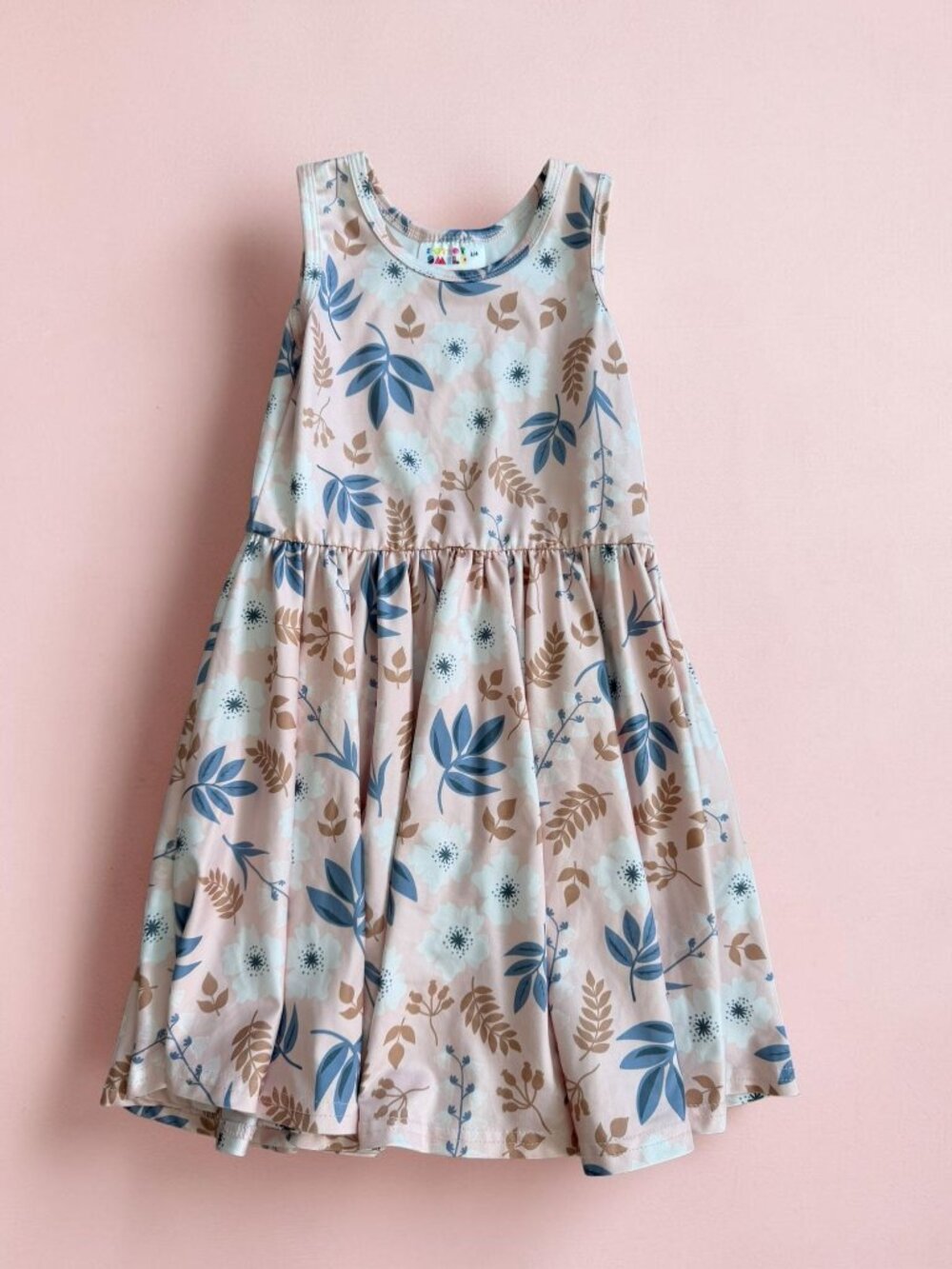 DOT DOT SMILE Girls Pink Floral Dress Size 3/4